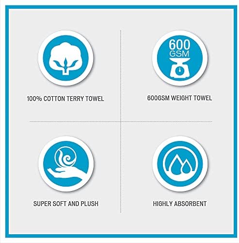 Madison Park Serene 100% Cotton Bath Towel Set Luxurious Floral Decorative Towels for Bathroom Embroidered Cotton Jacquard Design Soft Highly Absorbent for Shower 600 GSM, Multi-Sizes, Blue 6 Piece