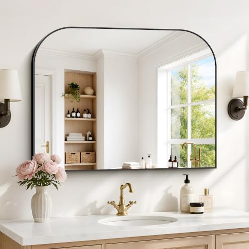 YIROMAN Bathroom Mirrors for Over Sink,36"x28" Black Bathroom Vanity Mirror