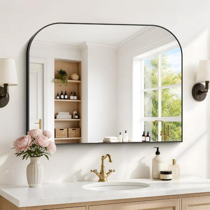 YIROMAN Bathroom Mirrors for Over Sink,36"x28" Black Bathroom Vanity Mirror