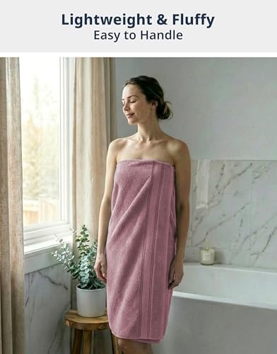 LANE LINEN Towel Set 18 Piece Soft Absorbent Quick Dry - Wishful Mauve