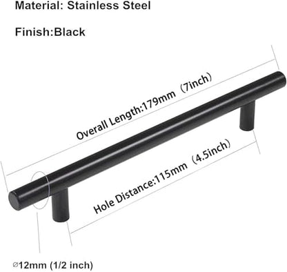 homdiy 35Pack 4.5in Cabinet Handles Black Kitchen Cabinet Pulls Drawer Pulls for Dresser Drawers