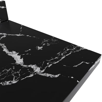 ARIEL Cambridge 48 Inch Single Rectangle Sink Bathroom Vanity with Nero Marquina Black Quartz Countertop 1.5 Inch in Midnight Blue