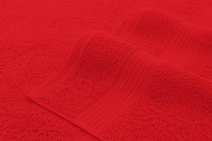 American Veteran Towel, 100% Cotton Turkish 6 Piece Towel Set, Luxury Towels Set of 6 for Bathroom Essentials, 2 Bath Towels 2 Hand Towels 2 Washcloths, Red
