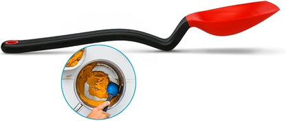 Dreamfarm Supoon Non-Stick Sit-Up Silicone Scraping, Serving, Cooking Spoon Measures 5ml Tsp & 15ml Tbsp - 11" Red