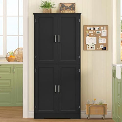 TEENFON Storage Cabinet with Doors & Adjustable Shelf