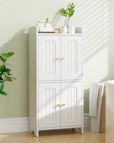 BEWISHOME Small Floor Cabinet,Toilet Paper Storage,Bathroom Storage Cabinet