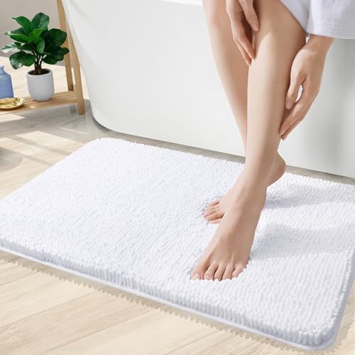OLANLY Bathroom Rugs 35x24, Extra Soft Absorbent Chenille Bath Rugs