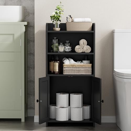Homhedy Small Bathroom Storage Cabinet, Toilet Paper Storage Cabinet