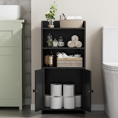 Homhedy Small Bathroom Storage Cabinet, Toilet Paper Storage Cabinet