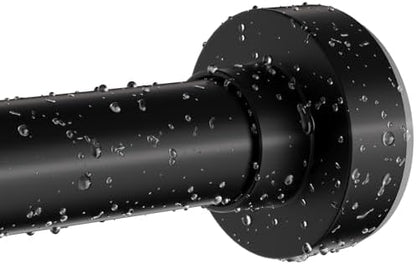 Black Shower Curtain Rod 34-82 Inch(2.8-6.8ft) Adjustable Shower Rod