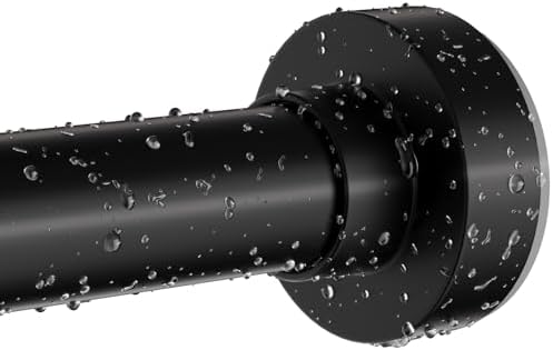Black Shower Curtain Rod 34-96 Inch (2.8-8ft) Adjustable Shower Rod