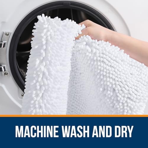 OLANLY Large Bathroom Rugs 40x32, Extra Soft Absorbent Chenille Bath Rugs