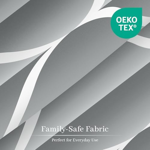 Gelbchu Geometric Shower Curtain for Bathroom, Light Gray, 72x72 Inch