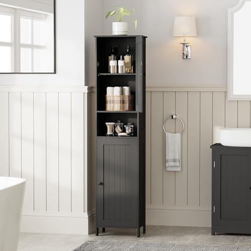 Homleke Tall Bathroom Storage Cabinet with 2 Doors, Slim Bathroom Cabinet