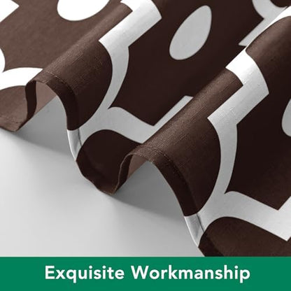 Fabric Modern Shower Curtain-Brown and White Shower Curtains for Bathroom