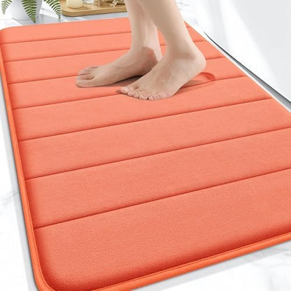 OLANLY Memory Foam Bath Mat 34x21, Super Soft and Absorbent Bathroom Rugs
