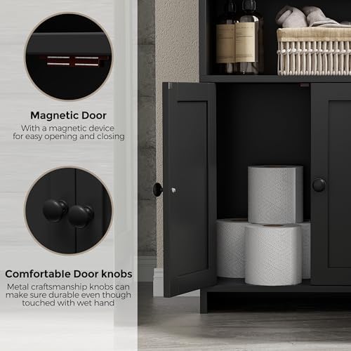 Homhedy Small Bathroom Storage Cabinet, Toilet Paper Storage Cabinet