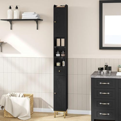 Hzuaneri Bathroom Cabinet with Shelves,Tall Bathroom Storage Cabinet