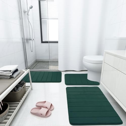 Buganda Memory Foam Bath Mat 47 x 17, Ultra Soft Absorbent Bathroom Rugs