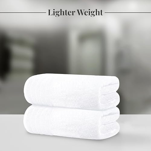 Tens Towels 8 Piece Towel Set, 2 XL Bath, 2 Hand, 4 Washcloth, White