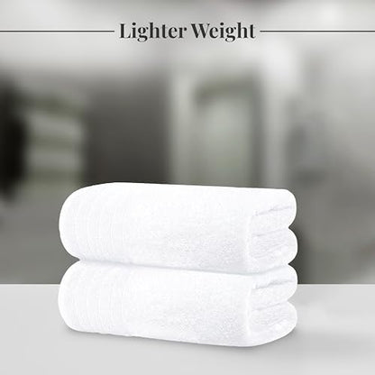 Tens Towels 8 Piece Towel Set, 2 XL Bath, 2 Hand, 4 Washcloth, White
