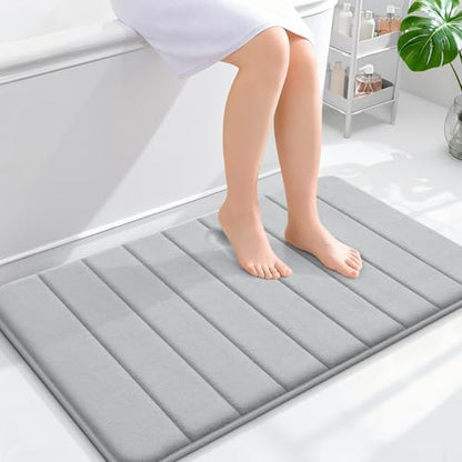 OLANLY Memory Foam Bath Mat 35x24, Super Soft and Absorbent Bathroom Rugs