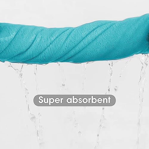 JML Microfiber Bath Towel Set, 27" x 55", 6 Pack, Purple/Grey/Light Blue