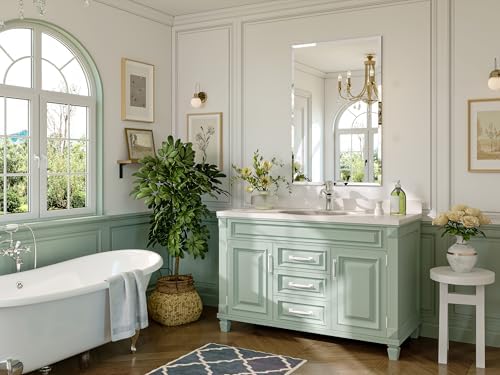 Frameless Bathroom Mirror, 24" x 36" Beveled Wall Mirror
