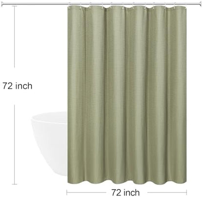 Gibelle 230GSM Heavy Duty Fabric Sage Green Shower Curtain, 72 X 72