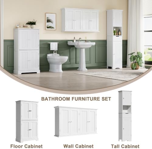 ChooChoo Laundry Cabinet with 4 Doors and Adjustable Shelves