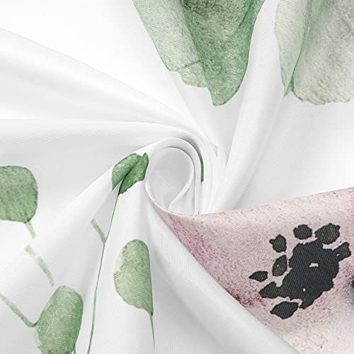 Gibelle Sage Green Beige Watercolor Floral Fabric Shower Curtain 72x72