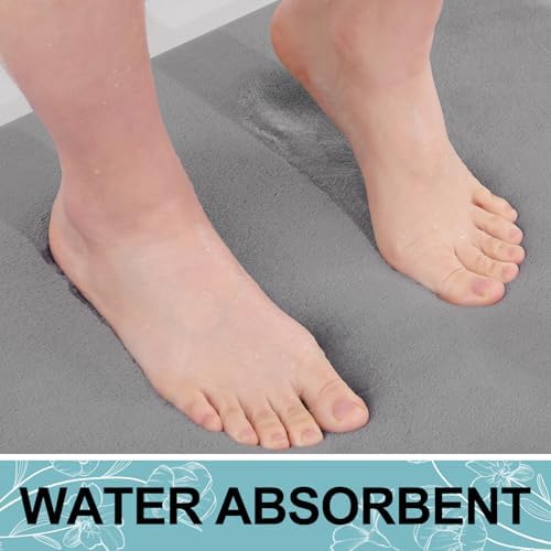 Smiry Memory Foam Toilet Rugs 20x20, Extra Soft Absorbent Bathroom Rugs