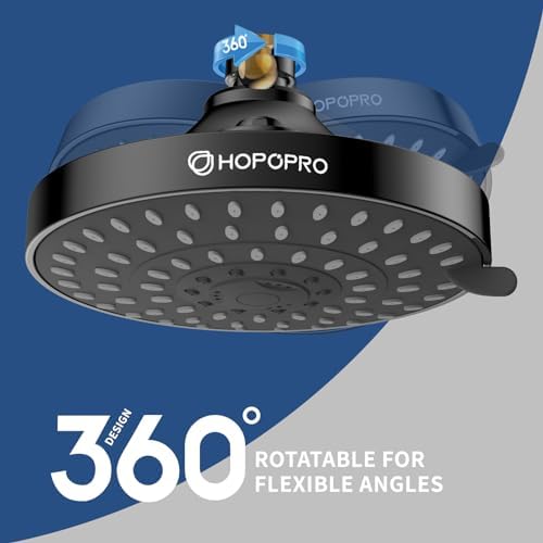 High Pressure Shower Head, HOPOPRO 5-Mode Fixed Showerhead, NBC Recommended