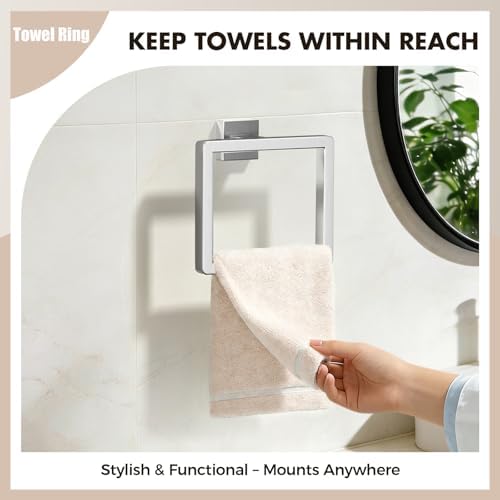 15-Pieces Brushed Nickel Bathroom Accessories Set, 16 Inch Towel Bar Set
