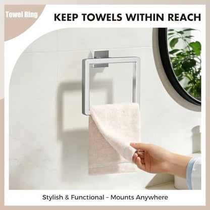 15-Pieces Brushed Nickel Bathroom Accessories Set, 16 Inch Towel Bar Set