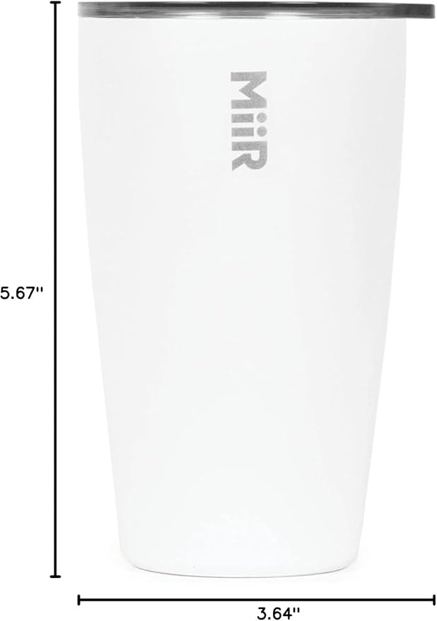MiiR Tumbler, 12oz Insulated Stainless Steel with Press Fit Slide Lid – Splash Proof Design, Holds Hot & Cold Beverages, Stylish & Functional Cup Holder Compatible | Insulated Stainless Steel with Press Fit Slide Lid – Splash Proof Design, Holds Hot & ...