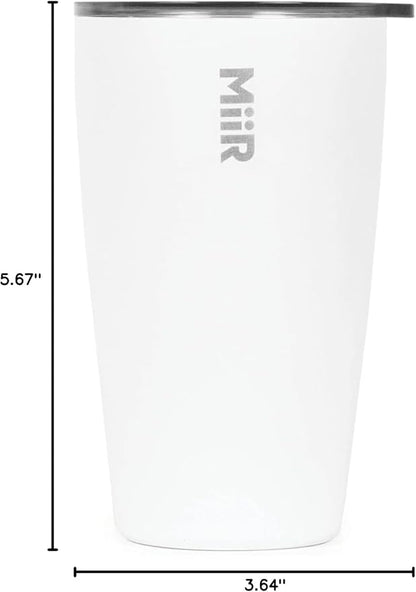 MiiR Tumbler, 12oz Insulated Stainless Steel with Press Fit Slide Lid – Splash Proof Design, Holds Hot & Cold Beverages, Stylish & Functional Cup Holder Compatible | Insulated Stainless Steel with Press Fit Slide Lid – Splash Proof Design, Holds Hot & ...