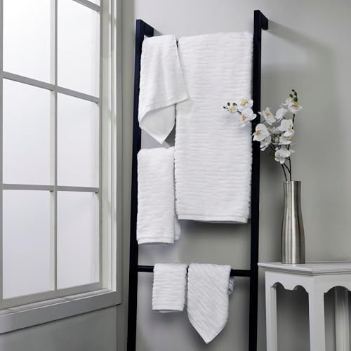 SKL Home CloudSoft Bath Towel, 100% Cotton Luxury, White