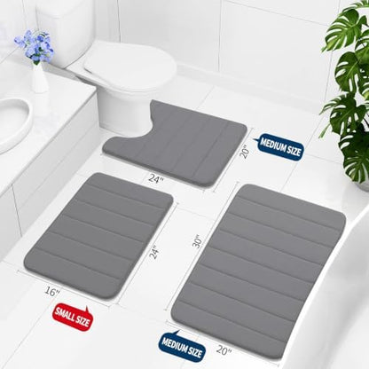 Buganda Memory Foam Bath Mat 31.5 x 20, Ultra Soft Absorbent Bathroom Rugs