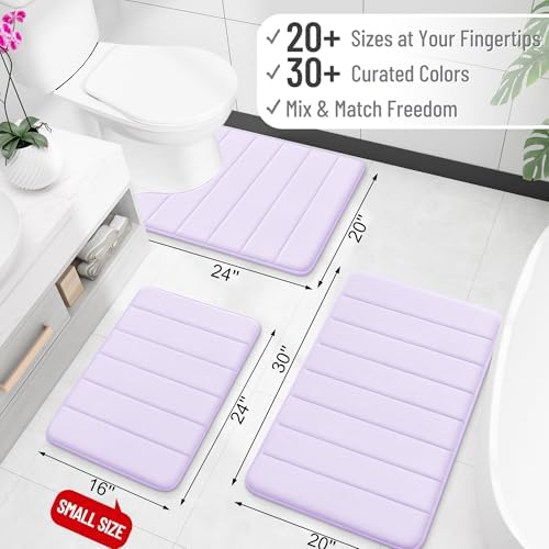 OLANLY Memory Foam Long Bathroom Rugs Runner 44x24, Super Soft Absorbent