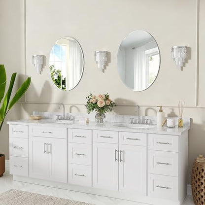 28x20 Inch Bathroom Mirrors for Over Sink, Frameless Mirrors for Wall