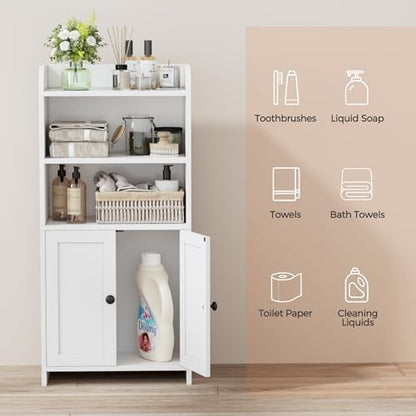 Homhedy Small Bathroom Storage Cabinet, Toilet Paper Storage Cabinet