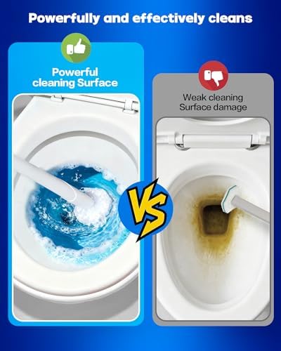 80 Pack Wand Refills Compatible with Clorox Toilet Brushes, Instant Foam Cleaning, Secure Lock No Slipping, Odor Neutralizing, Easy Snap-On Design