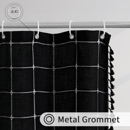 Gibelle Long Boho Farmhouse Shower Curtain for Bathroom 72x78
