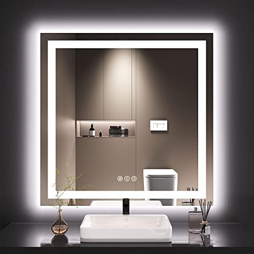 LOAAO 36"X36" LED Bathroom Mirror with Lights, UL Listed