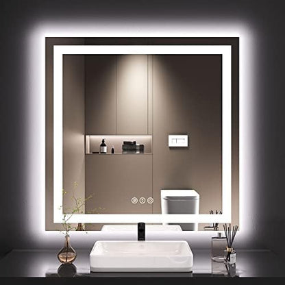 LOAAO 36"X36" LED Bathroom Mirror with Lights, UL Listed