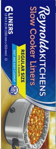 Reynolds Kitchens Slow Cooker Liners, Regular (Fits 3-8 Quarts), 6 Count (Pack of 12)