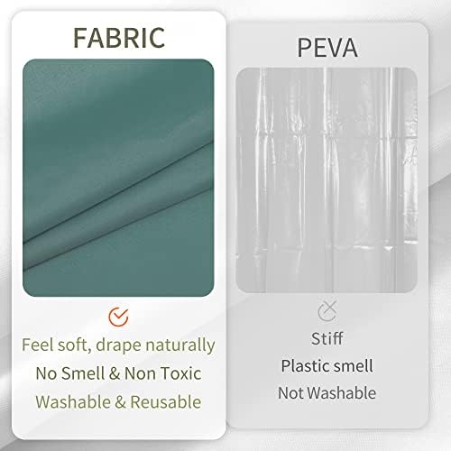 ALYVIA SPRING Stall Waterproof Fabric Shower Curtain or Liner Teal, 36x72