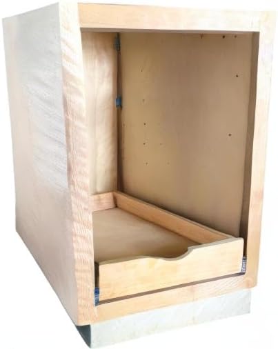 Soft-closing drawer, Slide soft close cabinet drawers, Wood Pull Out Tray Drawer Box Kitchen Cabinet Organizer, Cabinet Slide Out Shelve, Wooden Pull-Out Shelf-Fast and Easy D.I.Y. (15"W×21"D×3"H)