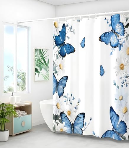Bathroom Shower Curtain Cute Cortinas para Baño 72 x 72, Butterfly